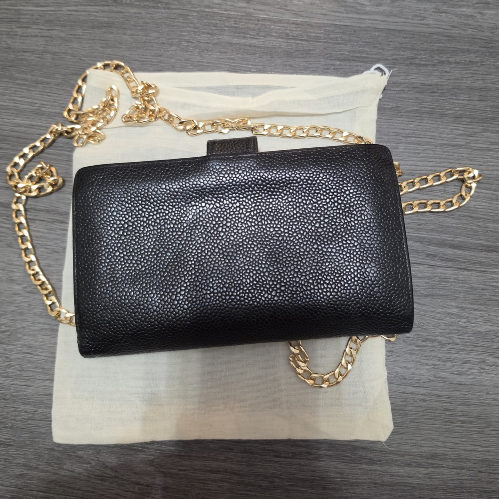 Authentic Vintage CHANEL Black Caviar Leather CC Wallet - Picture 6 of 6